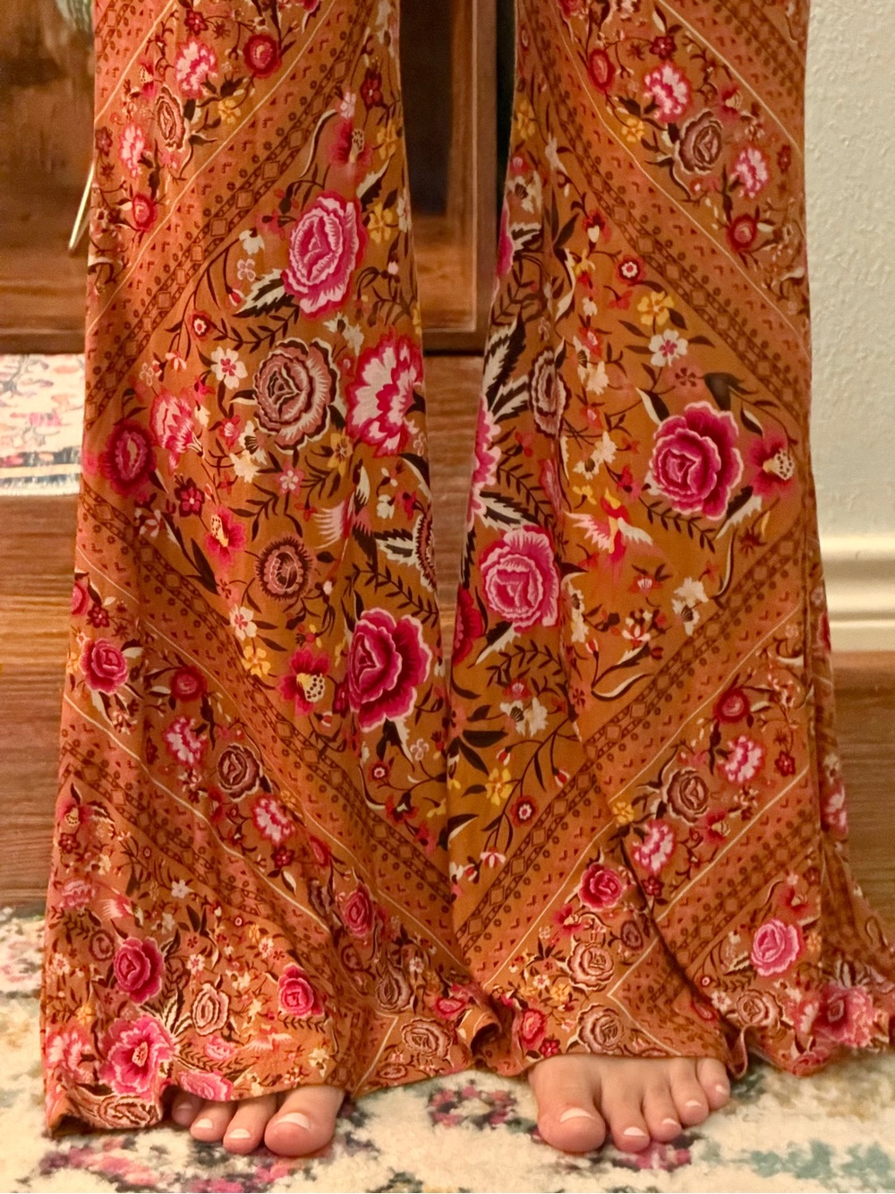 RARE Spell & The Gypsy Babushka Bells Flares Floral Pants L Archive - Picture 12 of 16